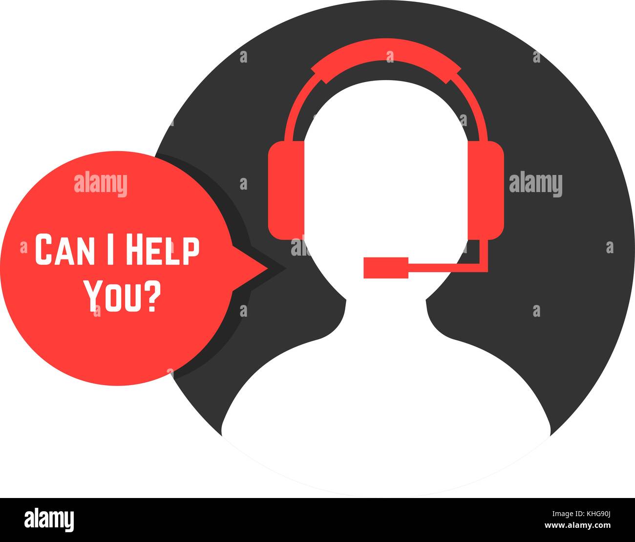 Headset silhouette icon hi-res stock photography and images - Alamy