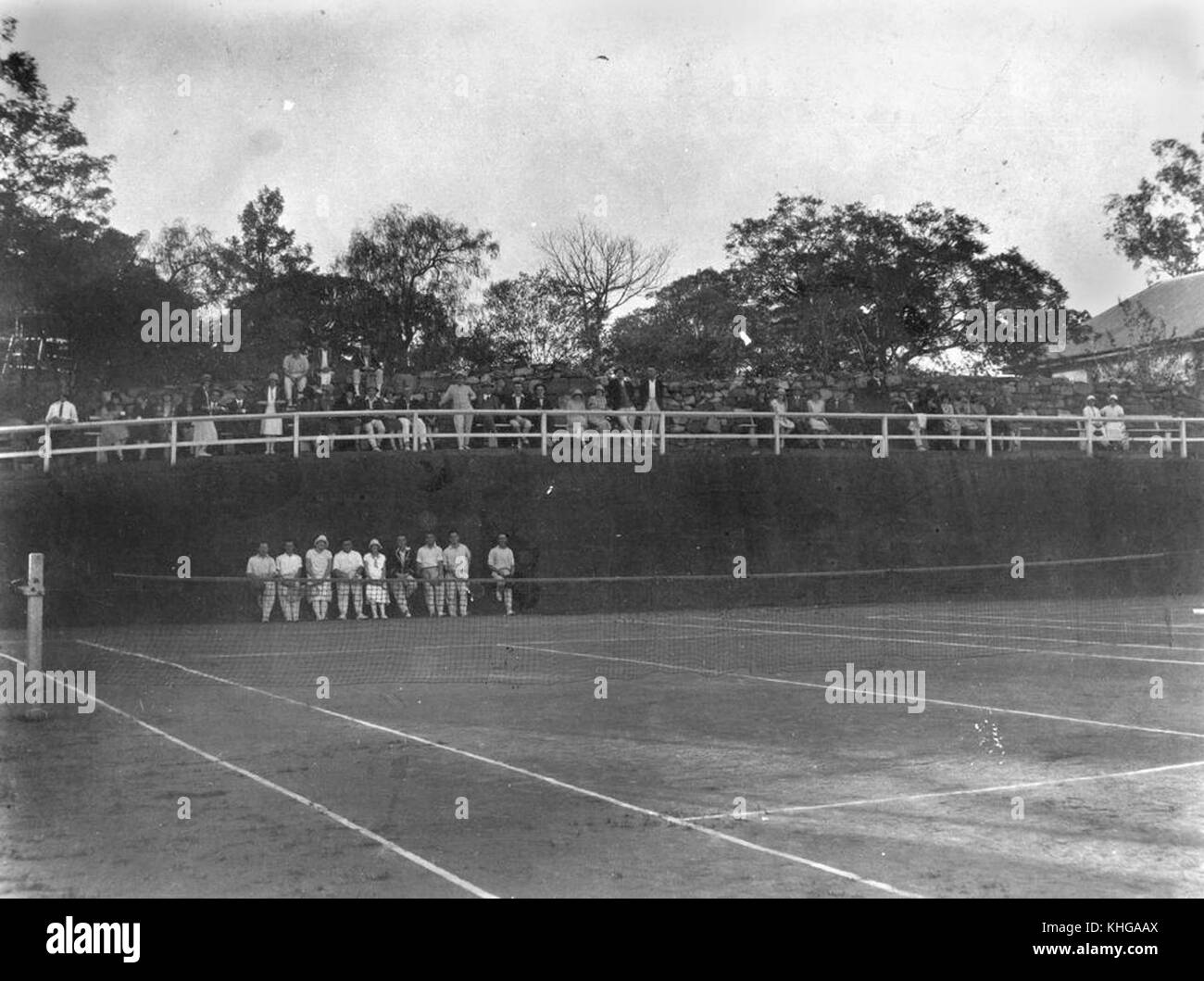 1 292227 Players and spectators at a tennis court in Ipswich ca 1929 1 292227 Players and spectators at a tennis court in Ipswich ca 1929