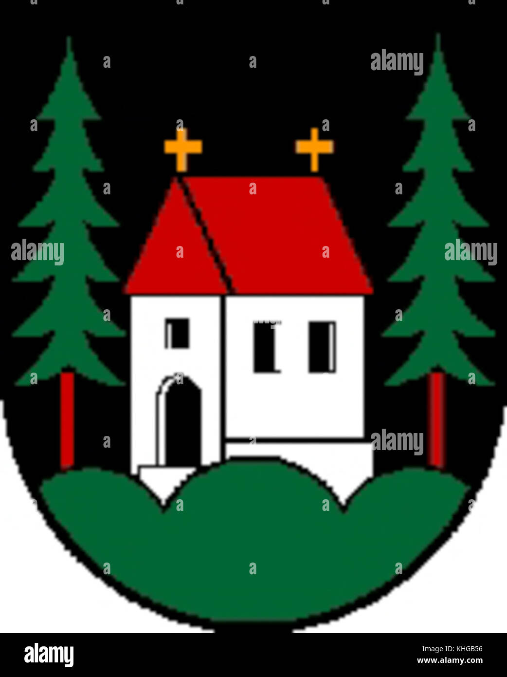 Wappen at waldhausen im strudengau Stock Photo