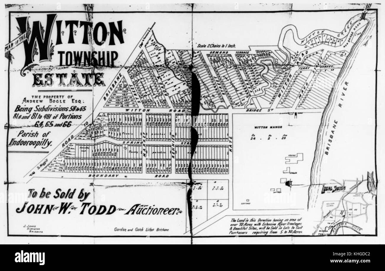 2 130499 Witton Township real estate map, Indooroopilly, Brisbane, ca