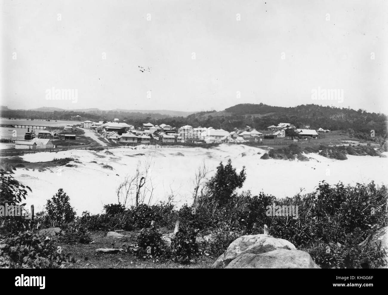 1 298695 Tweed Heads beach and township viewed from Greenmount, ca. 1910 Stock Photo