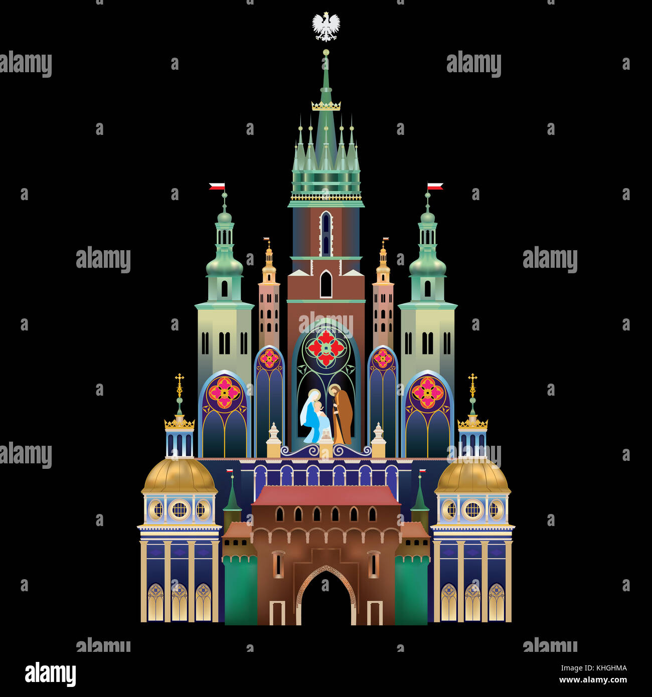 Krakow Nativity Scene Christmas Tradition Historical Landmark Of 