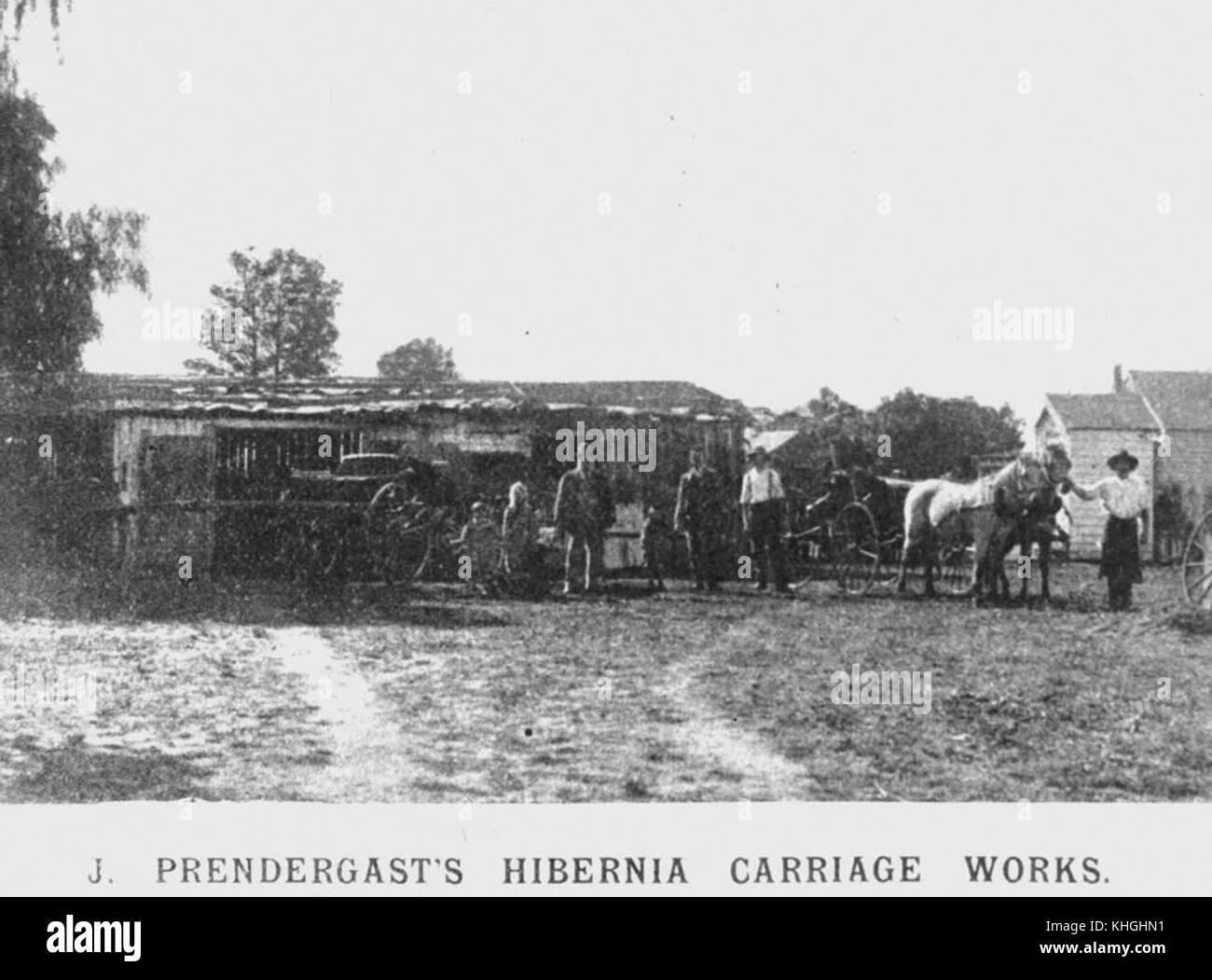 2 14690 Hibernia Carriage Works at St George, Queensland, 1904 Stock Photo