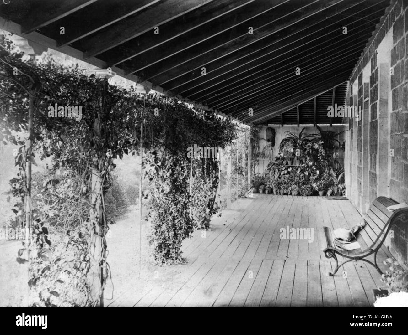 1 66011 Verandah at Harlaxton, Toowoomba in the 1880s Stock Photo Alamy