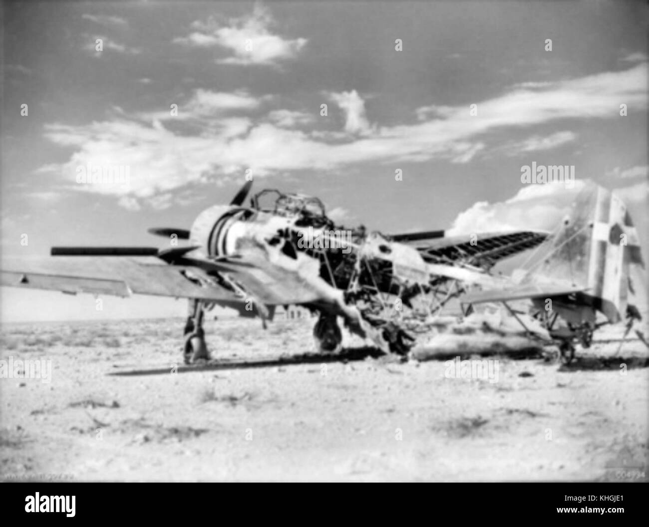Wrecked Breda Ba.65 1940 Stock Photo Alamy