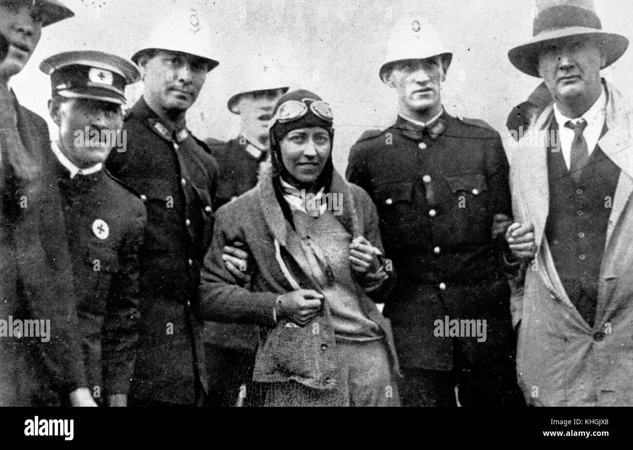 2 170479 British aviator, Amy Johnson, upon her arrival at Brisbane in ...