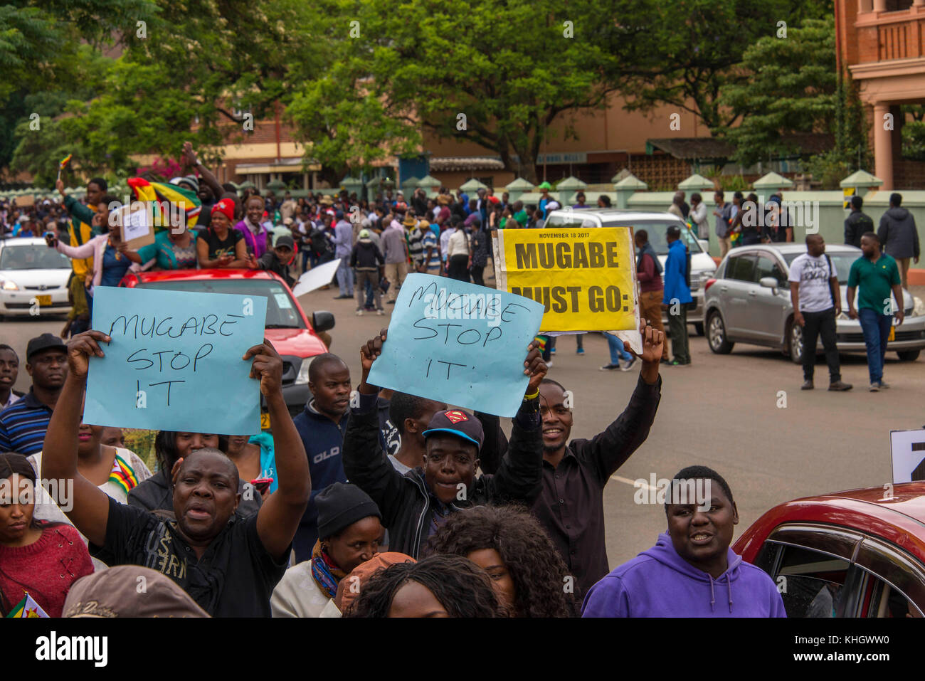 Harare Zimbabwe 17th November 2017 Zimbabweans Take To The Streets 