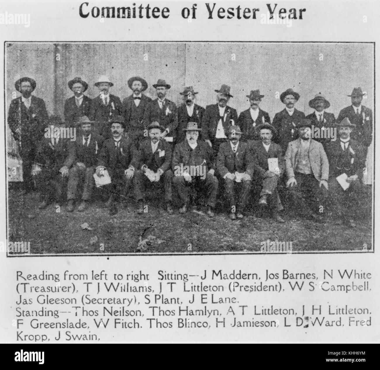 2 117364 Crows Nest Agricultural, Horticultural and Industrial Society members, 1902 Stock Photo