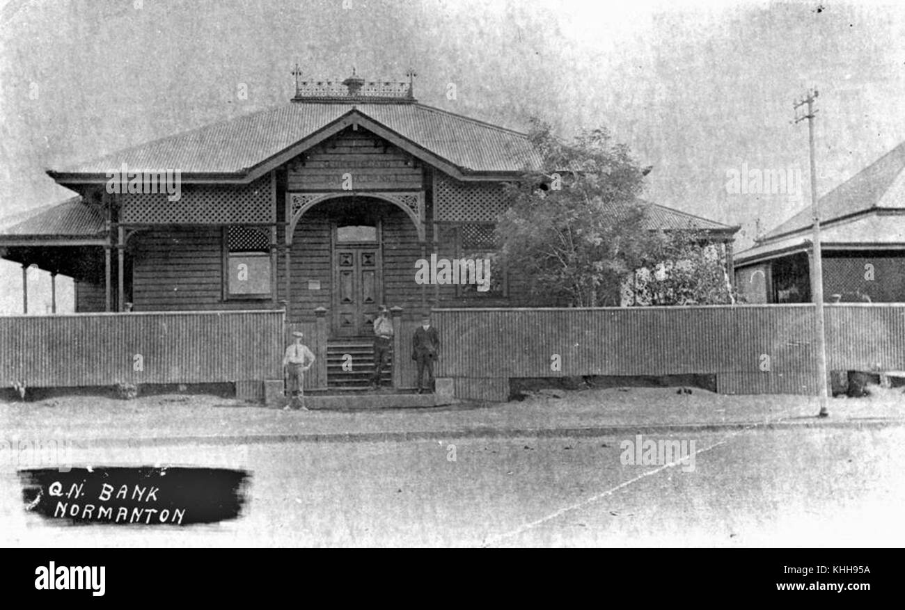 1 206425 Queensland National Bank at Normanton , ca. 1920 Stock Photo