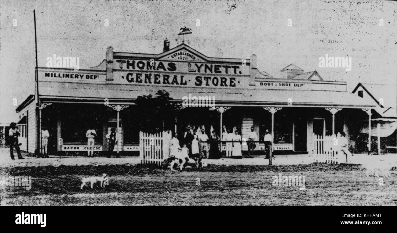 1 53704 Thomas grocery store in Winton, Queensland 1898 Stock