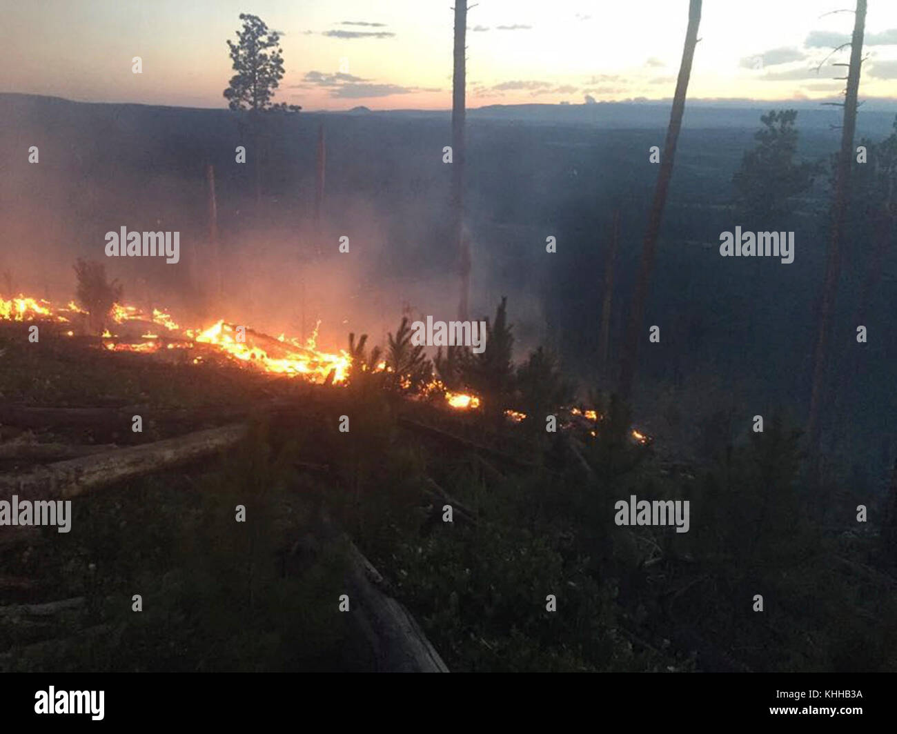 The Crow Peak Fire located in the Black Hills National Forest near