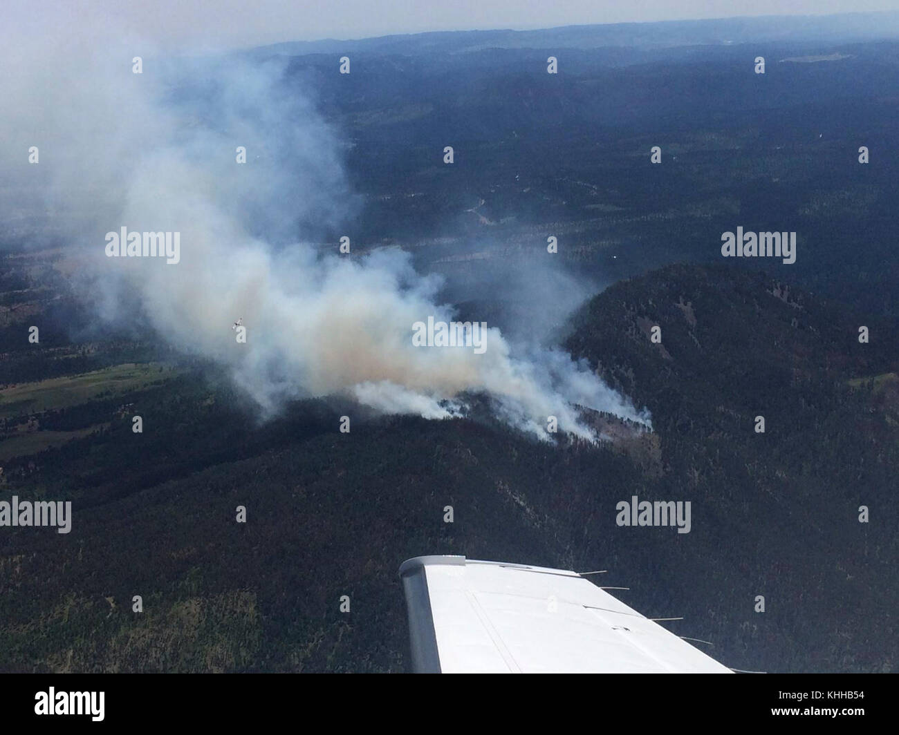 The Crow Peak Fire located in the Black Hills National Forest near