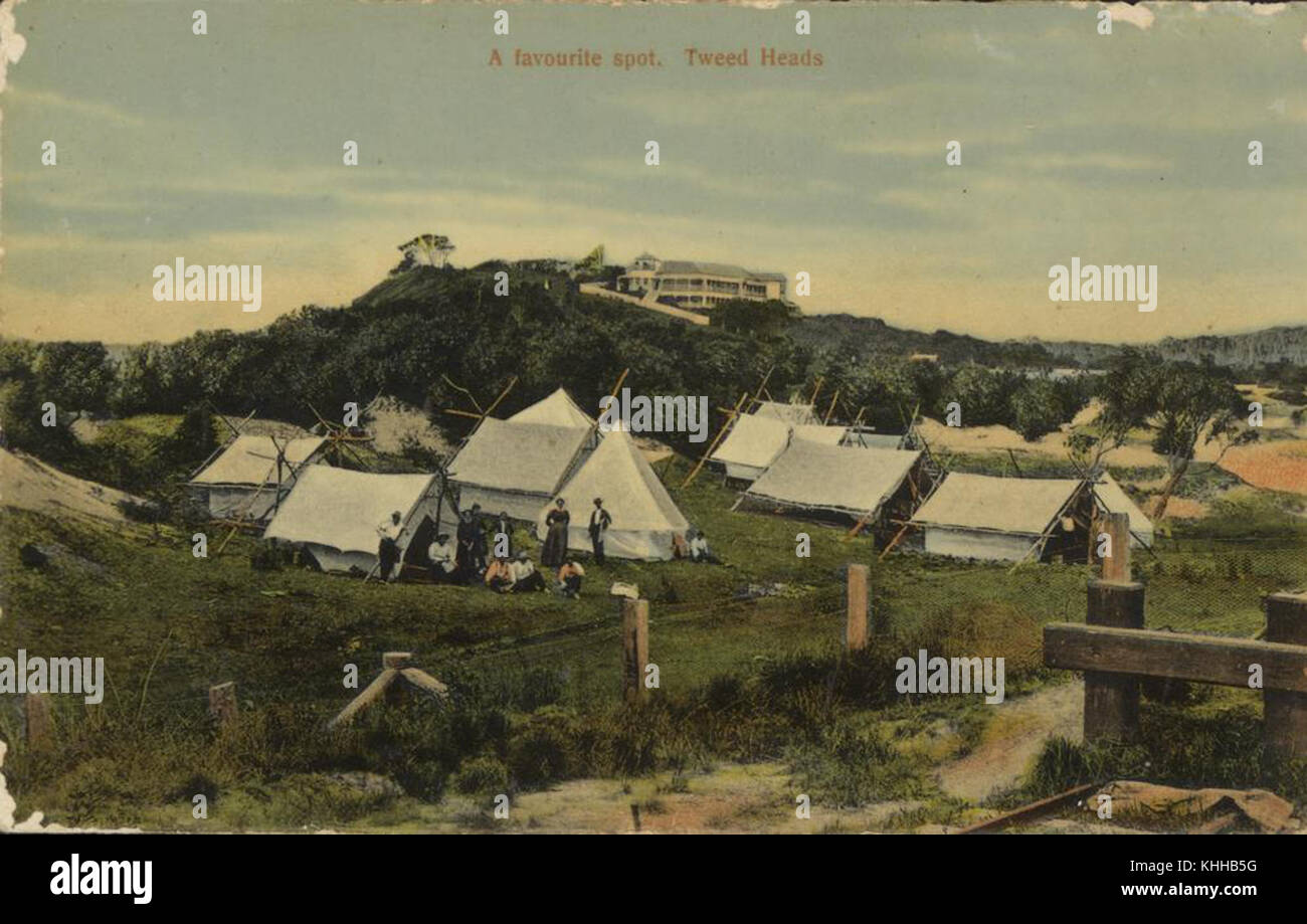 2 66923 Camping at Tweed Heads, ca. 1911 Stock Photo Alamy