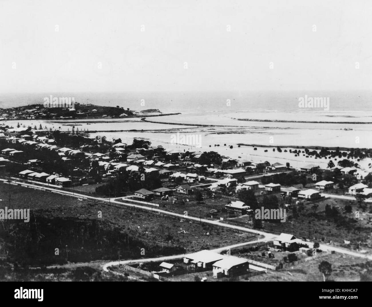 1 290443 View of Tweed Heads with the mouth of the Tweed River in the