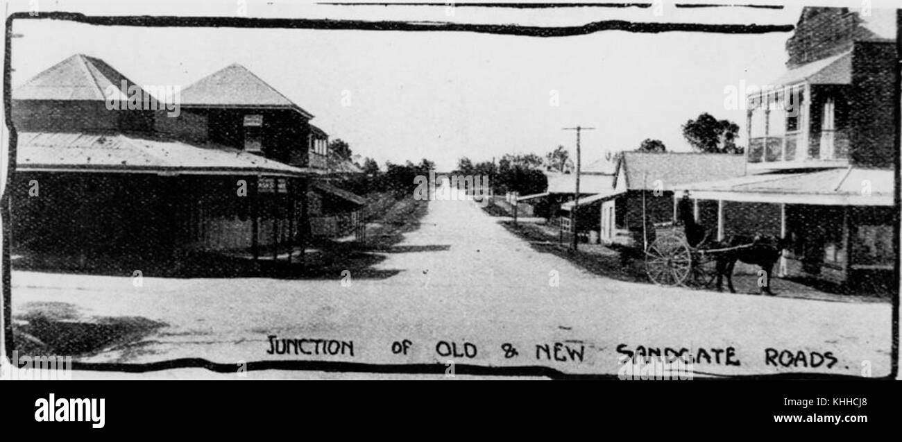 2 76739 Intersection of Junction and Sandgate Roads, Clayfield, Brisbane, 1908 Stock Photo Alamy