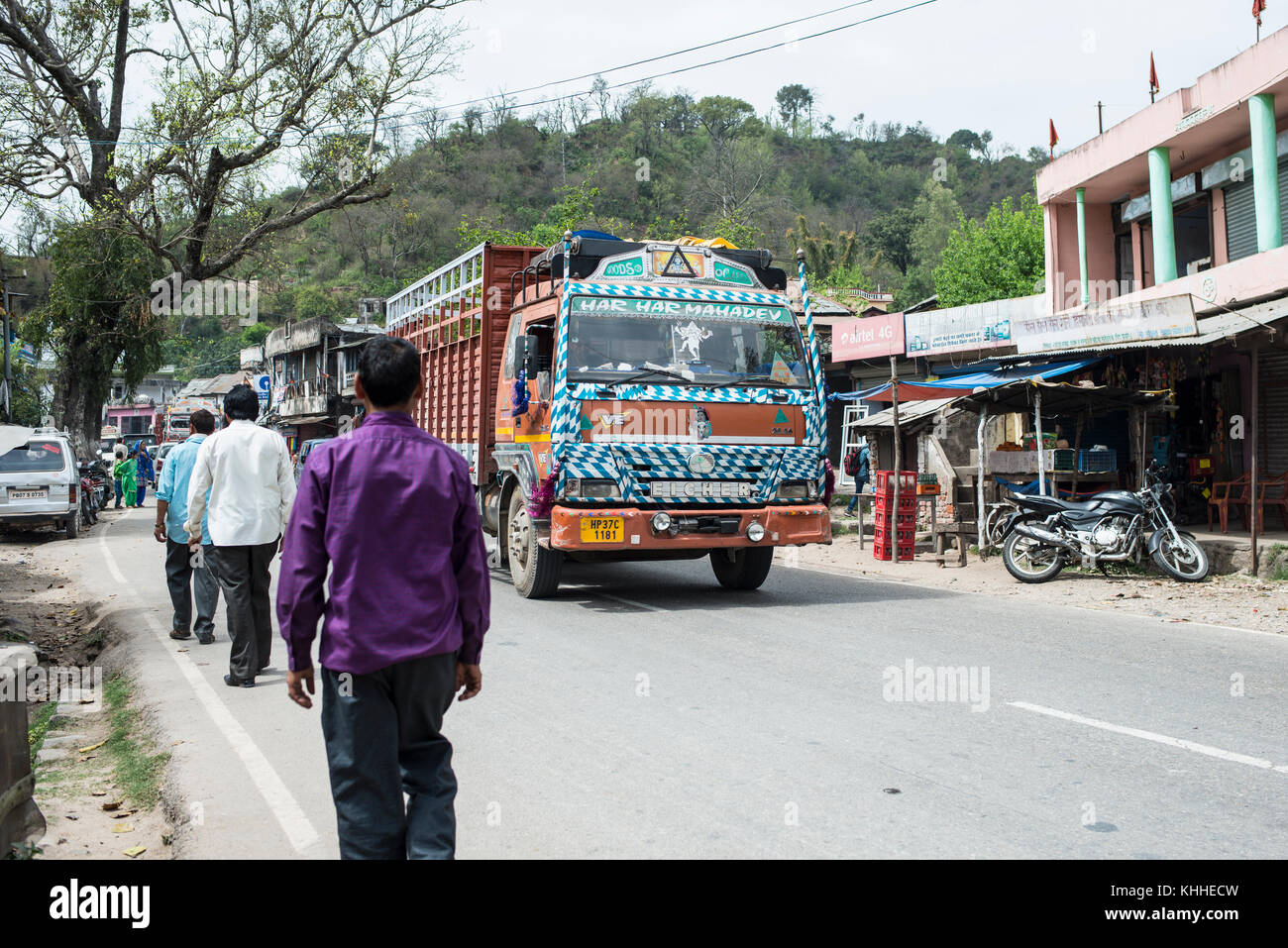 Colourful truck, Himchal Pradesh, India Stock Photo