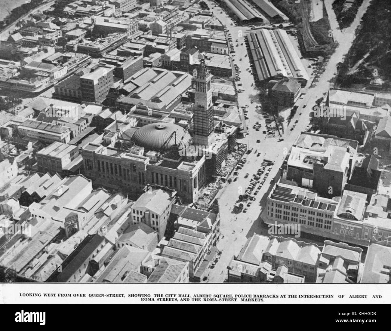 2 208629 Aerial view of Brisbane city streets, 1929 Stock Photo Alamy