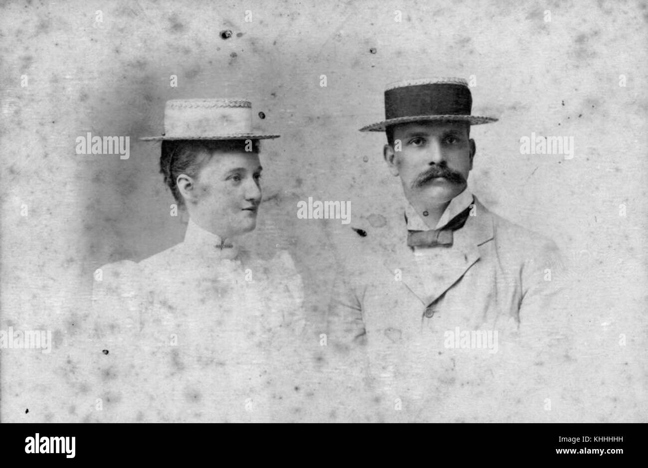 1 210810 Mary and Thomas Brown, December 1894 Stock Photo