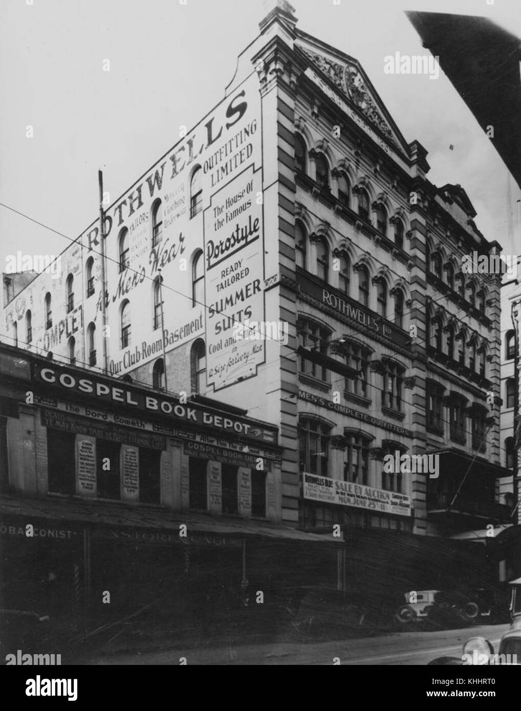 1 394333 View of stores on Edward Street, Brisbane, 1934 Stock Photo