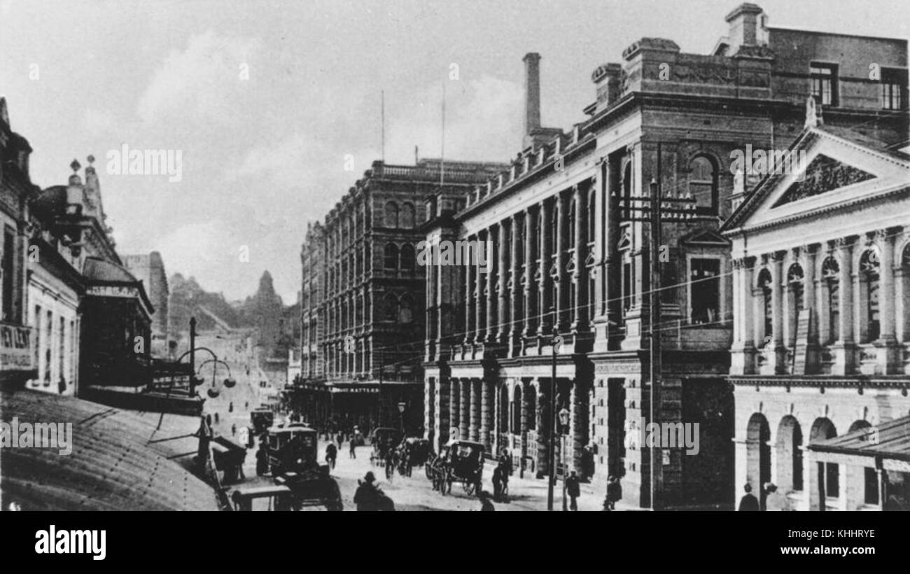 1 393993 View of buildings on Edward Street, Brisbane, ca. 1909 Stock
