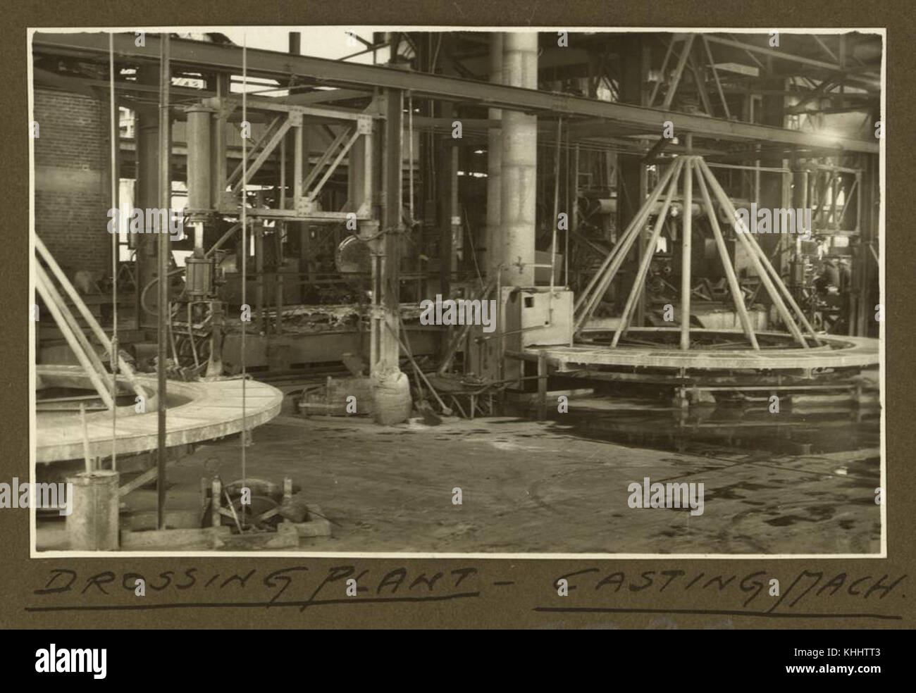 2 256682 Drossing plant and casting machine in the smelter, Mt. Isa Mines, 1932 Stock Photo