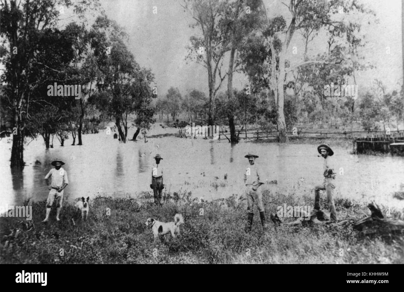 1 92040 Floods in Winton during the 1890s Stock Photo - Alamy
