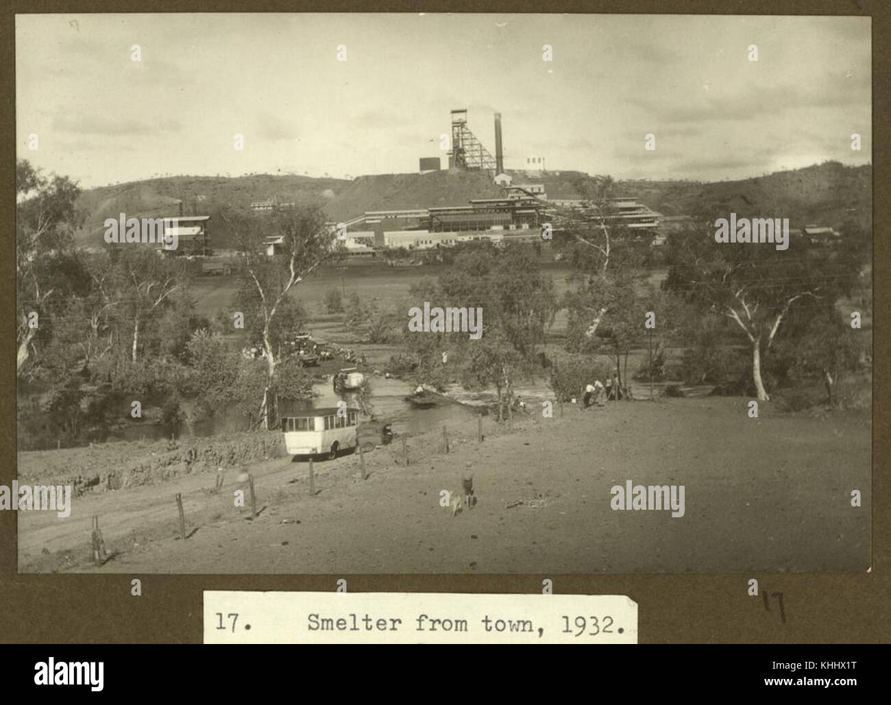 2 256874 Mount Isa smelting works as seen from town, 1932 Stock Photo