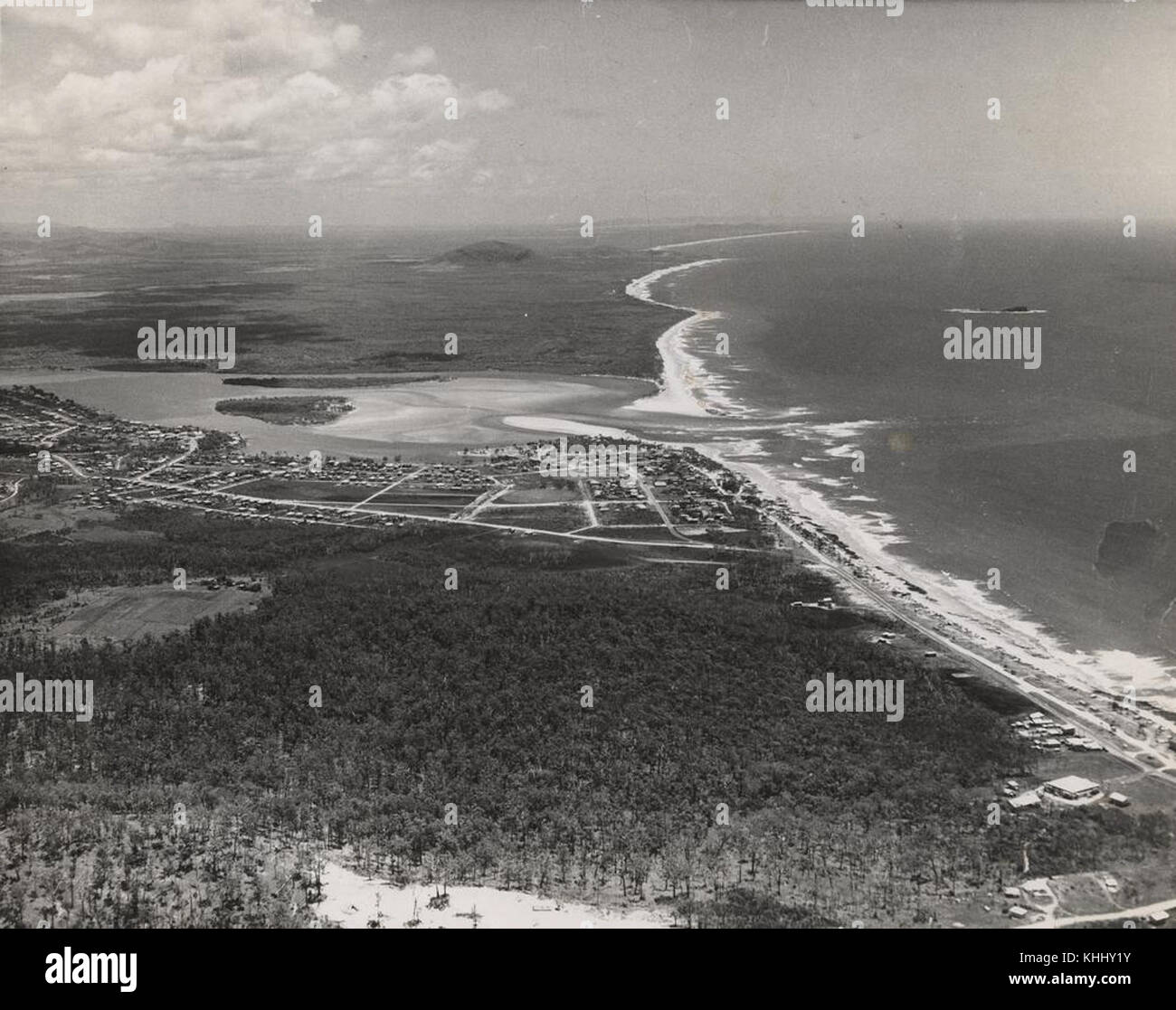 2 254017 Aerial photograph of Maroochydore looking north towards Noosa