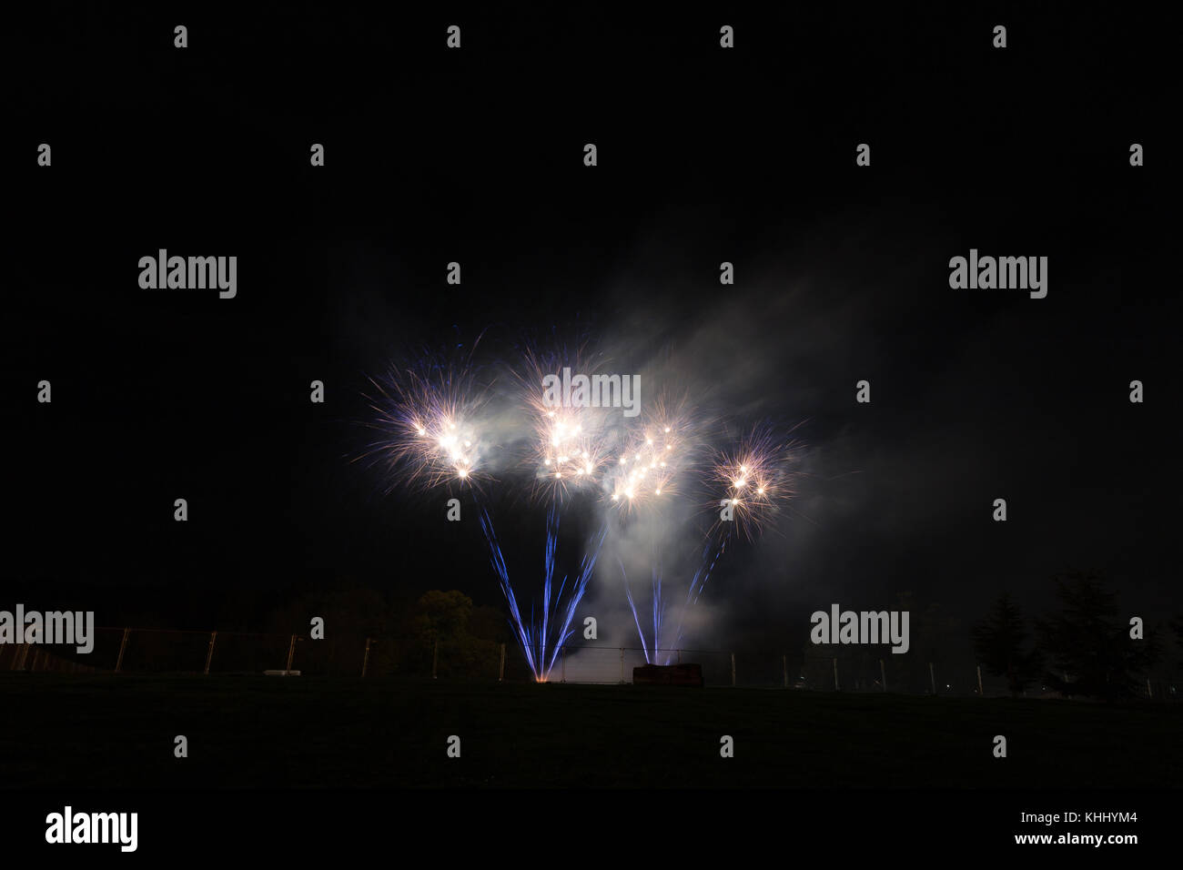 Fireworks display on Guy Fawkes day Stock Photo - Alamy