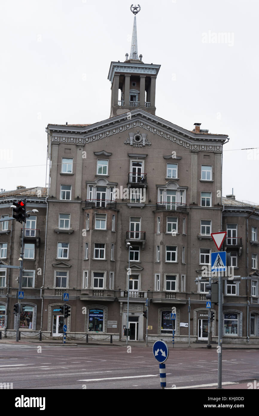 Elite apartment house from 1954 in Soviet style in Tallinn Estonia Stock Photo Alamy