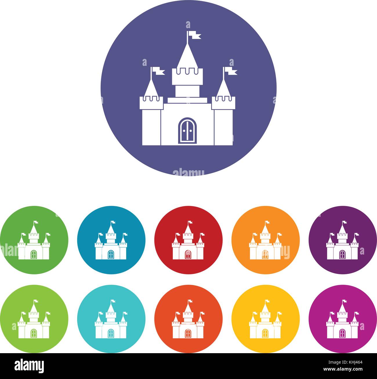 Fortress set icons Stock Vector Image & Art - Alamy