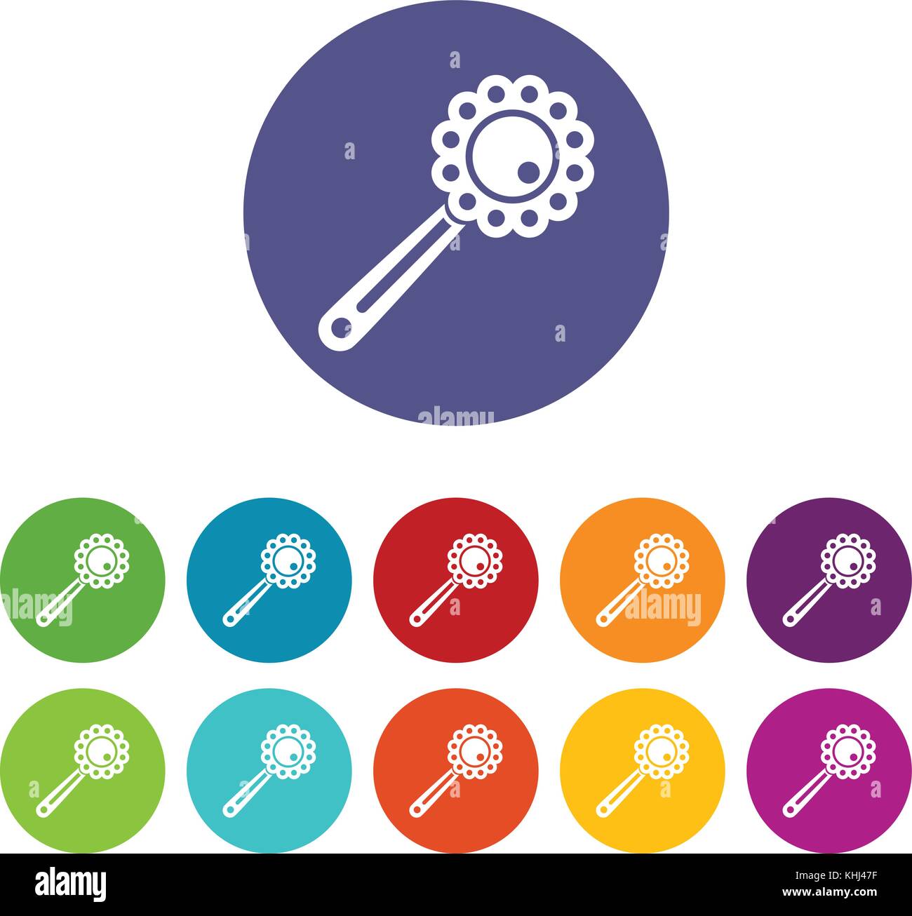 Baby rattle set icons Stock Vector Image & Art - Alamy