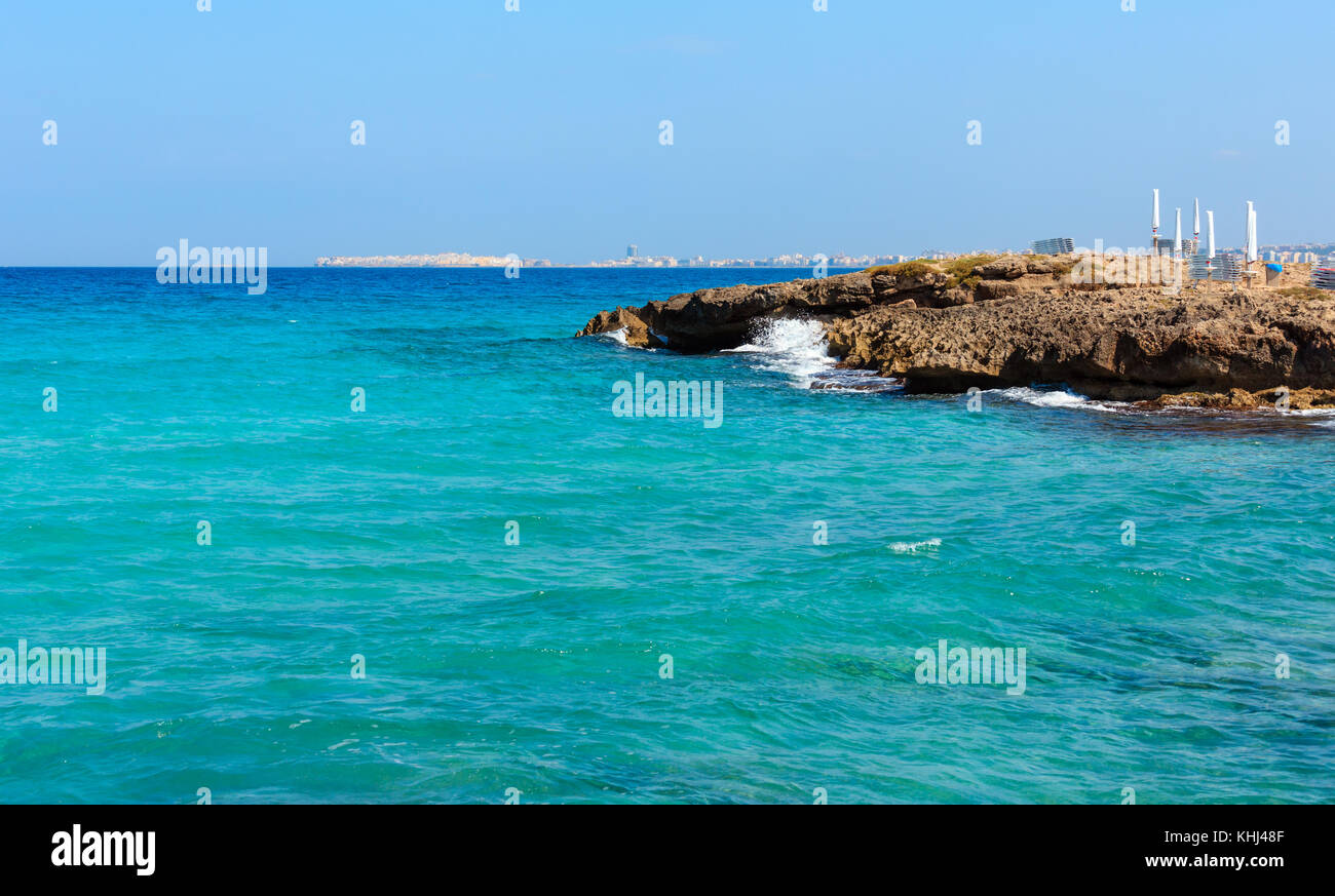 Picturesque Ionian sea beach Punta della Suina, Salento, Puglia, Italy ...