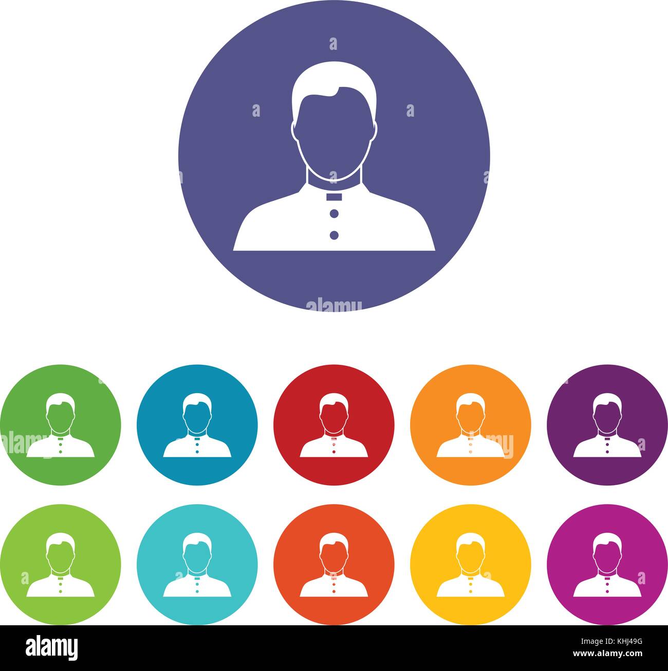 Pastor set icons Stock Vector Image & Art - Alamy