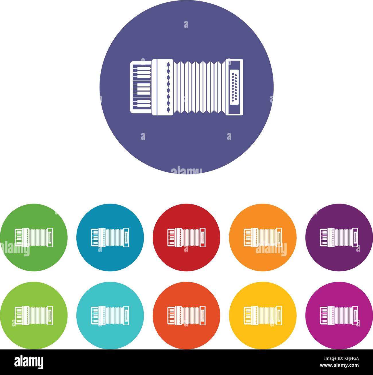 Accordion set icons Stock Vector Image & Art - Alamy