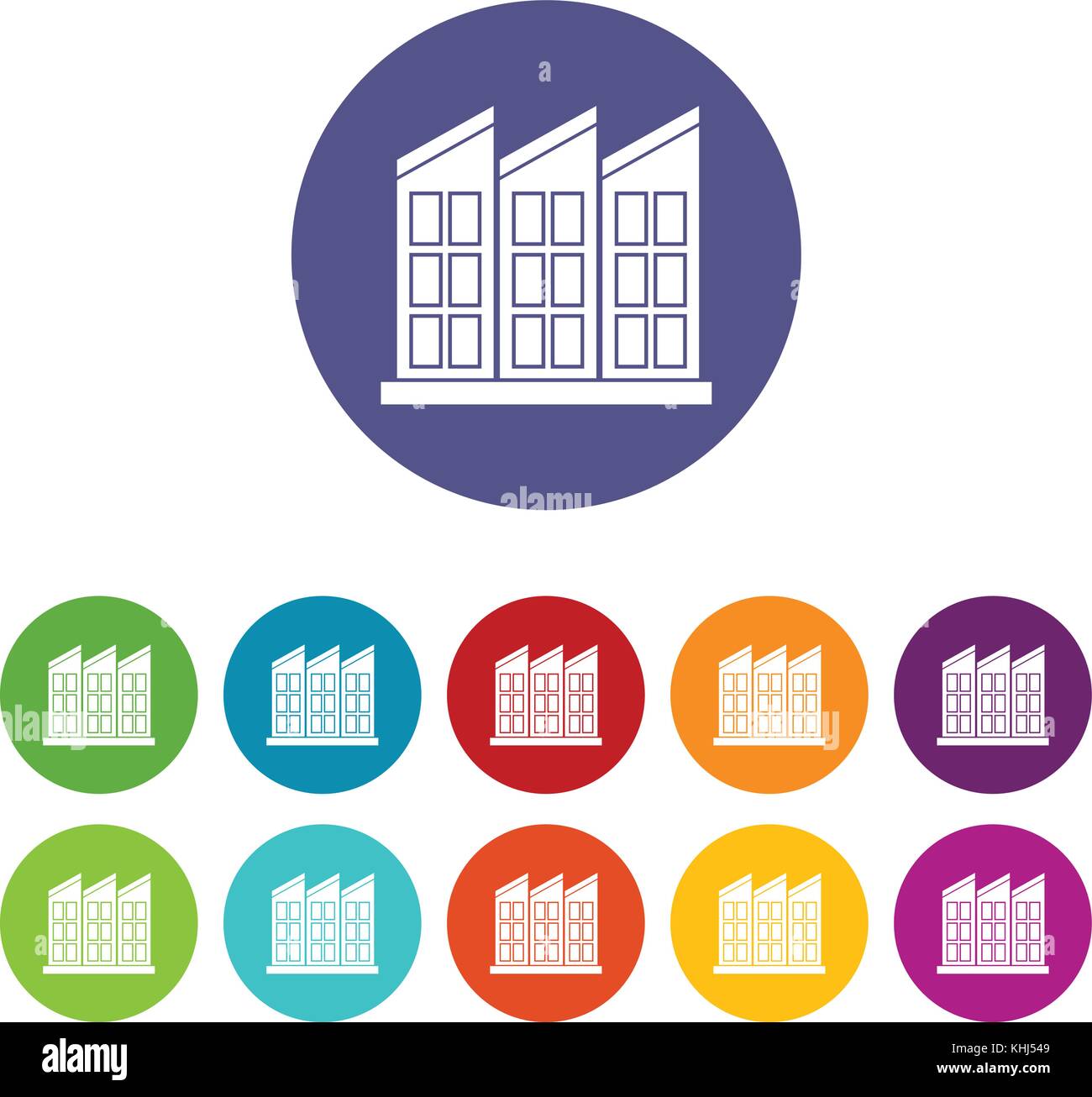 Building set icons Stock Vector Image & Art - Alamy