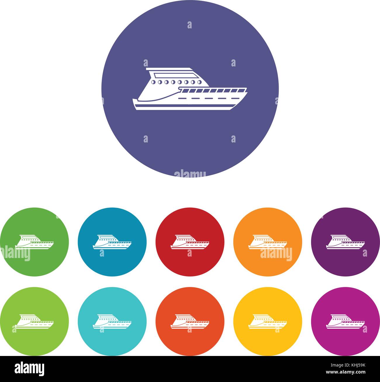 Yacht set icons Stock Vector Image & Art - Alamy