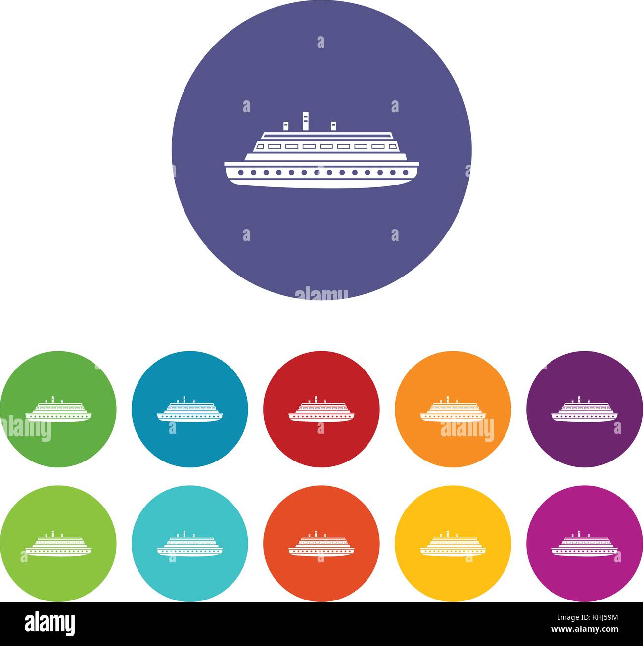 Long ship set icons Stock Vector Image & Art - Alamy
