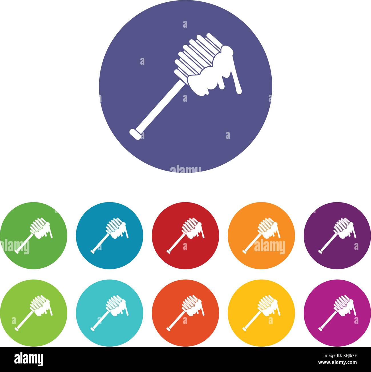 Honey spoon set icons Stock Vector Image & Art Alamy