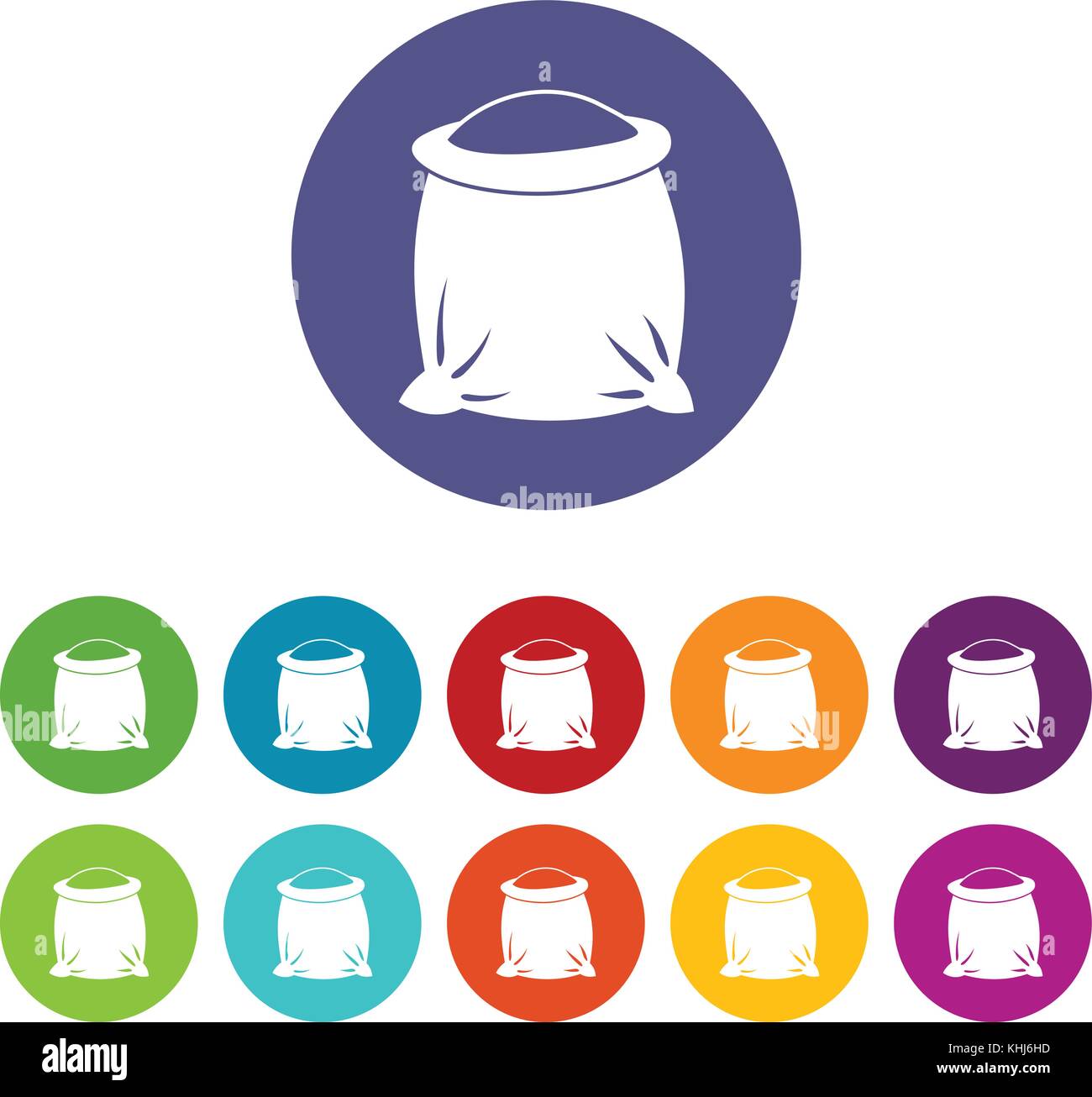 Sack full of flour set icons Stock Vector Image & Art - Alamy