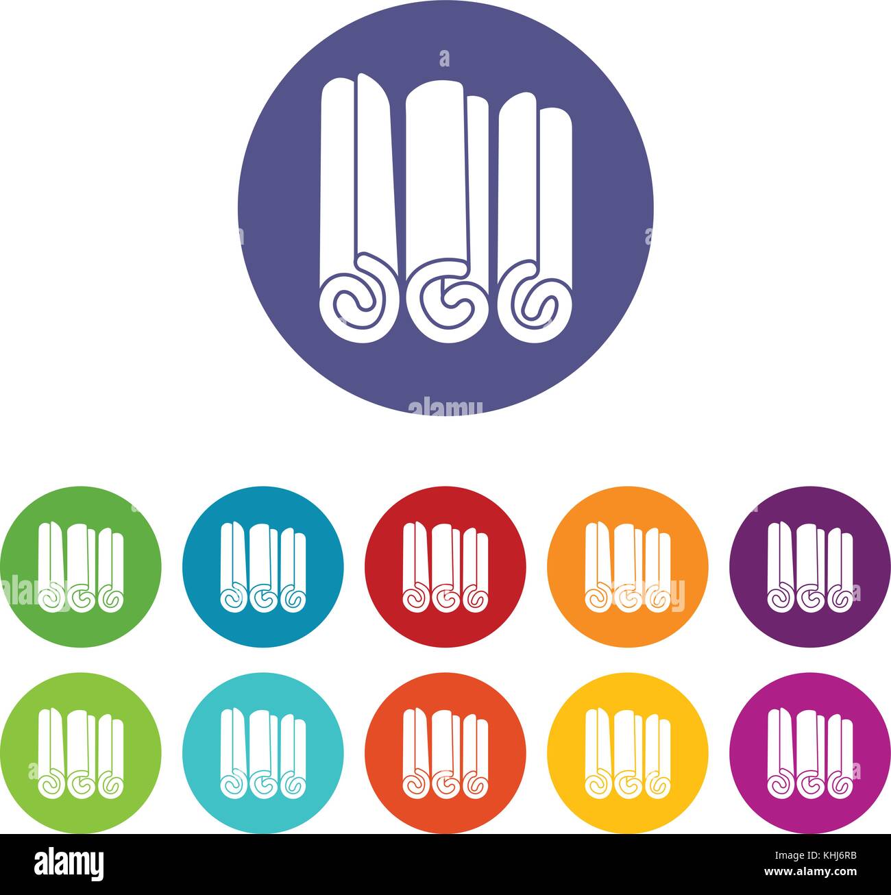 Cinnamon sticks set icons Stock Vector Image & Art Alamy