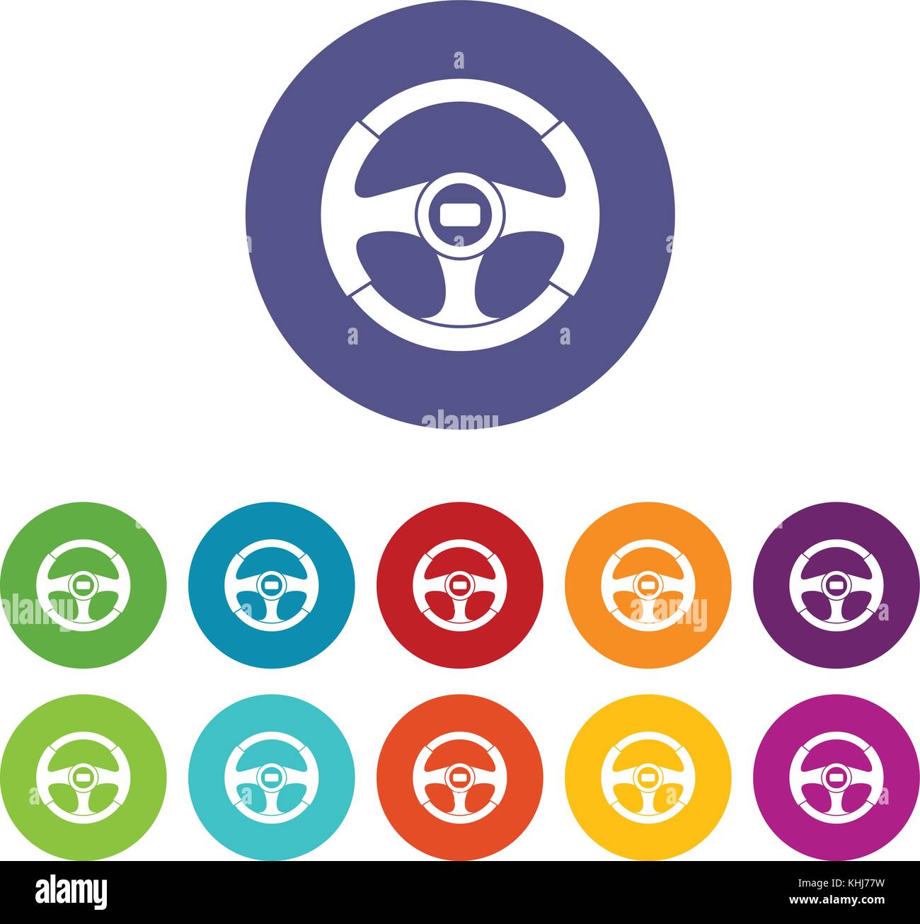 Car steering wheel set icons Stock Vector Image & Art Alamy