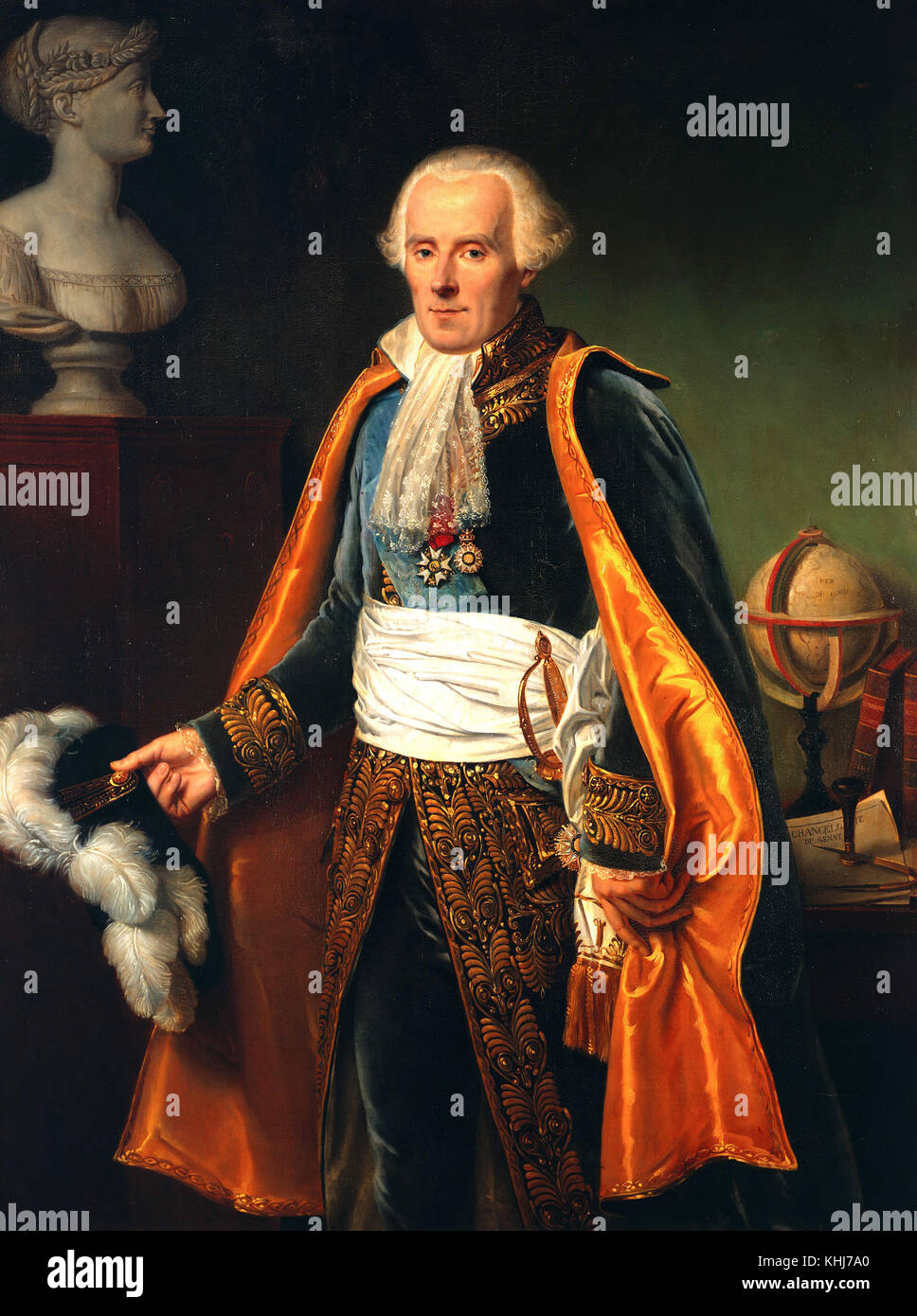 Portrait of astronomer Pierre Simon, Marquis de Laplace   19th century Stock Photo