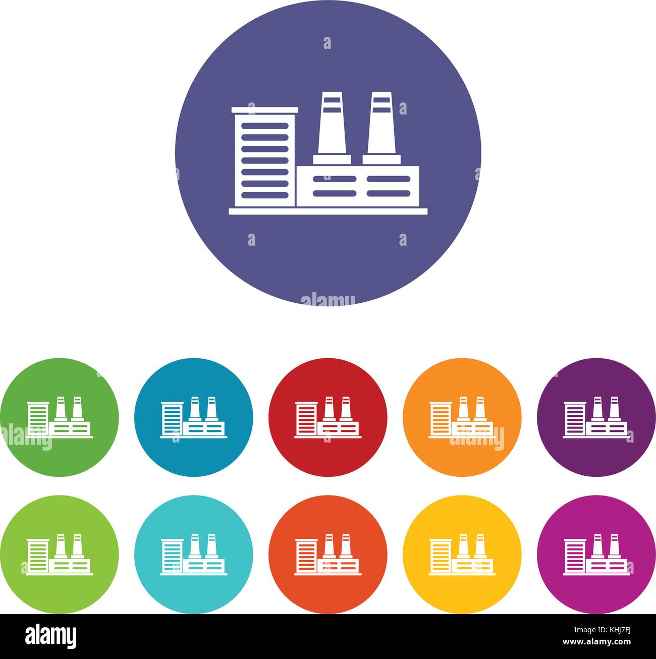 Power plant set icons Stock Vector Image & Art - Alamy
