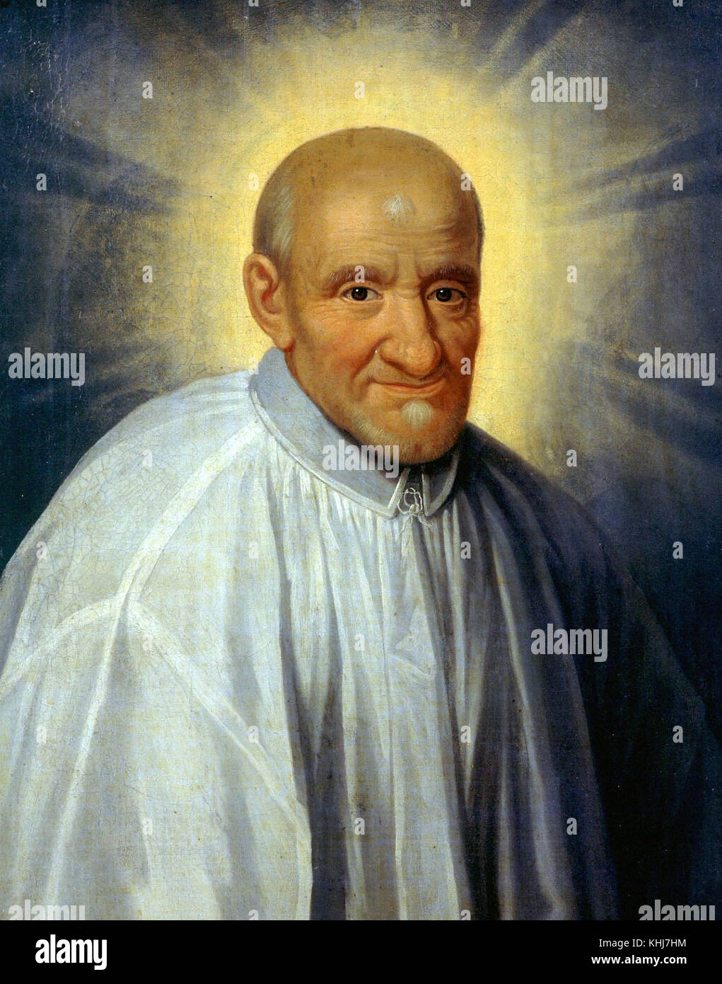 François Simon  -  Portrait of Saint Vincent de Paul Stock Photo