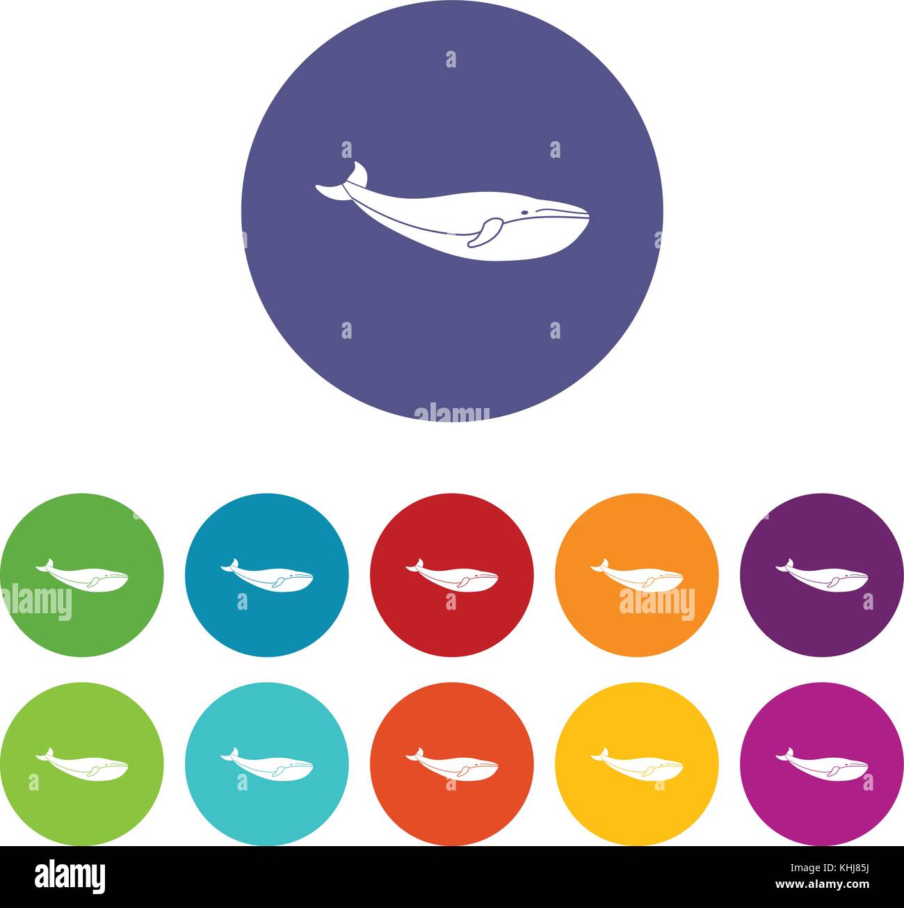 Whale set icons Stock Vector Image & Art - Alamy