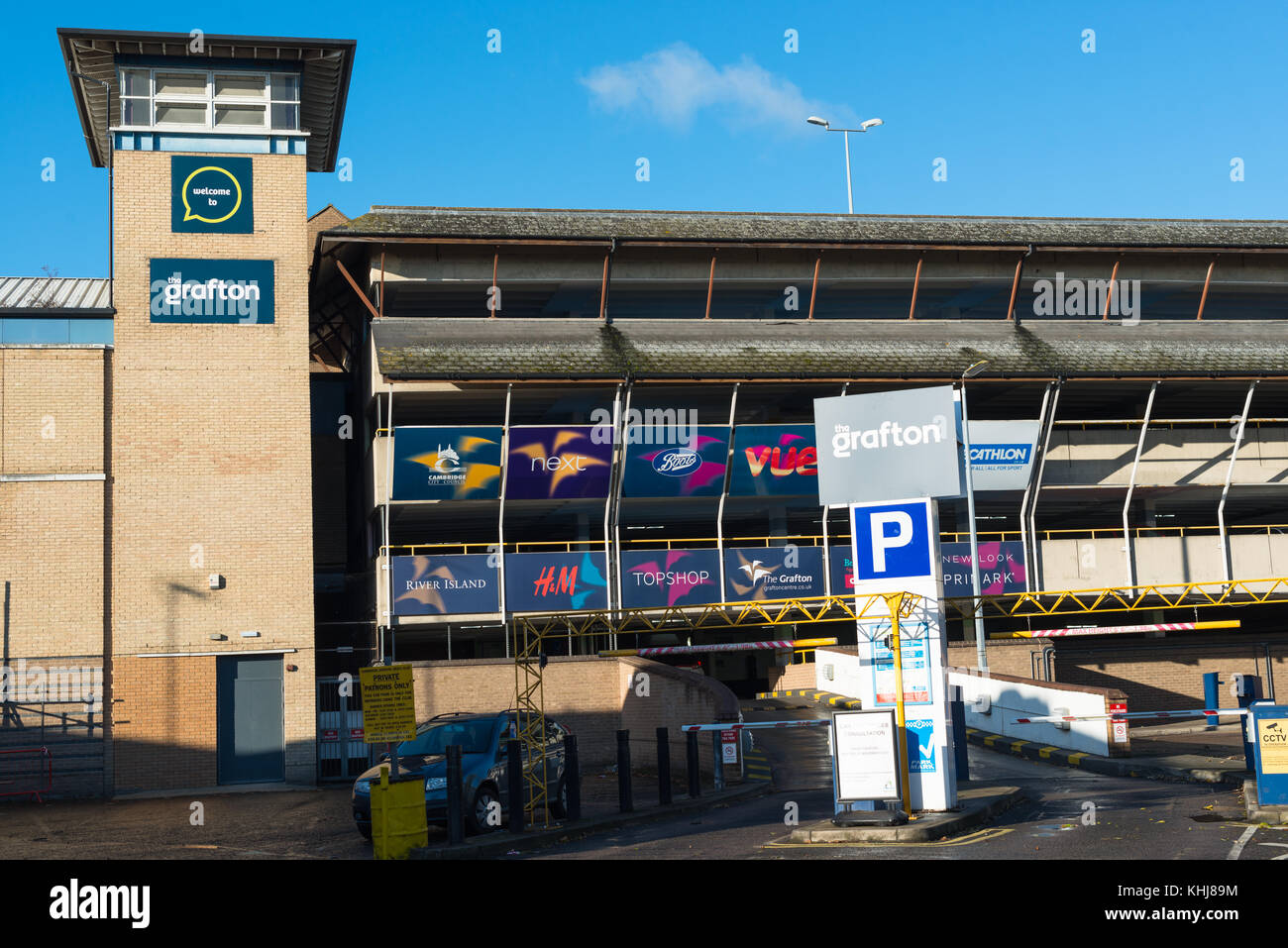 Multistory car park for the Grafton shopping centre, Cambridge, England, UK Stock Photo