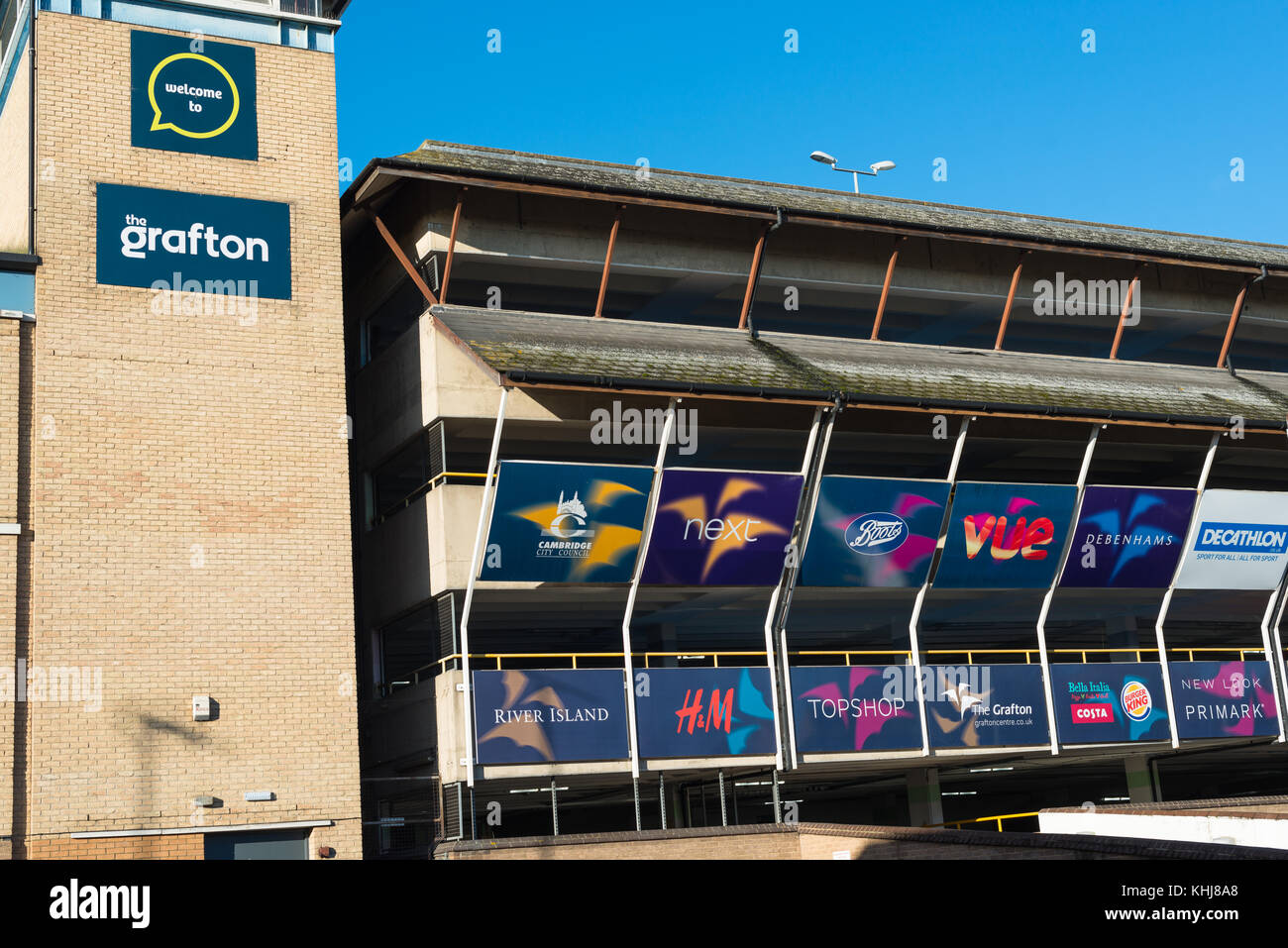 Multistory car park for the Grafton shopping centre, Cambridge, England, UK Stock Photo