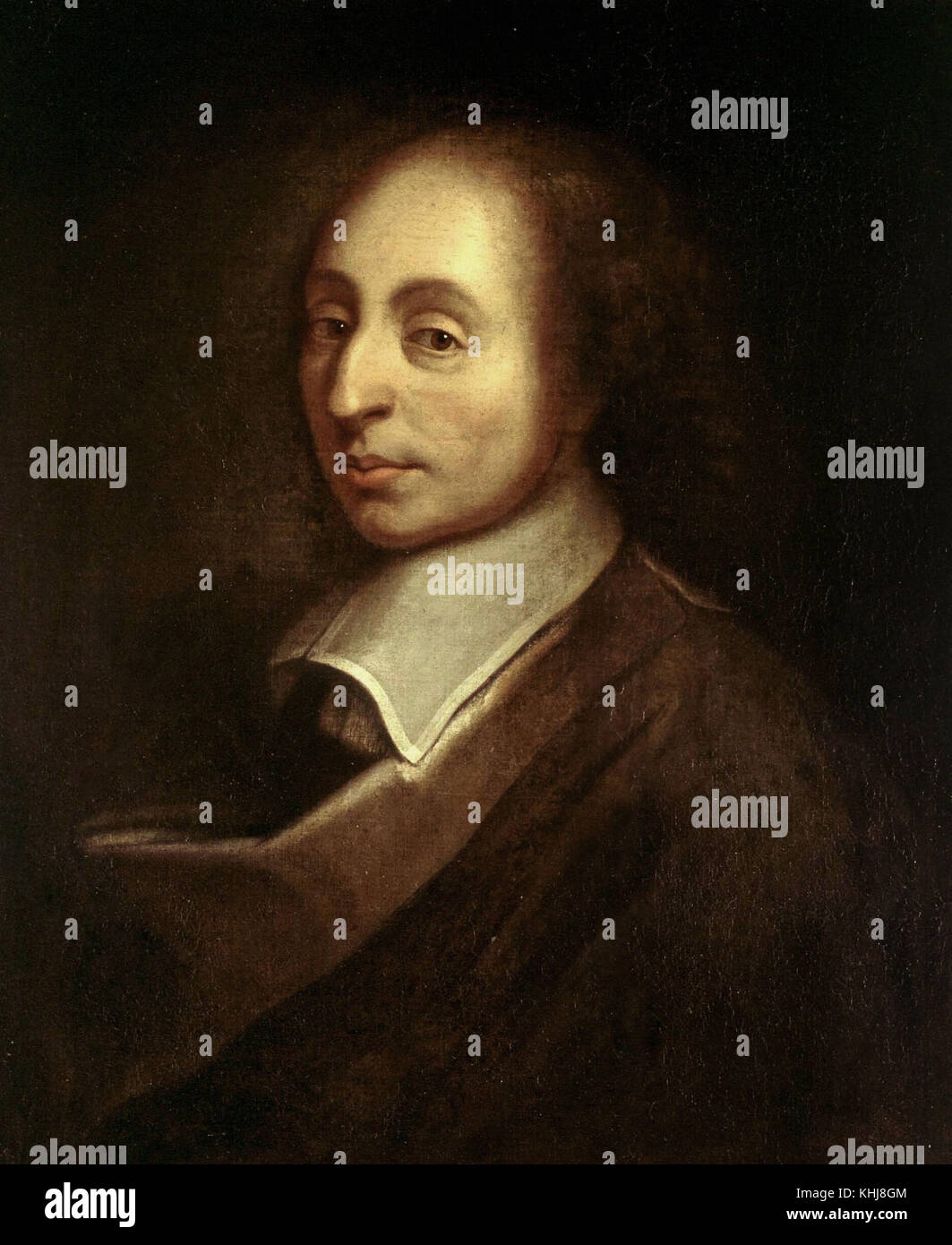 French school  -  Portrait de Blaise Pascal  -  17th century Stock Photo
