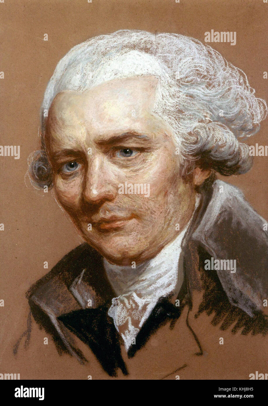 Louis Léopold Boilly -  Portrait of Pierre Choderlos de Laclos -  18th century Stock Photo
